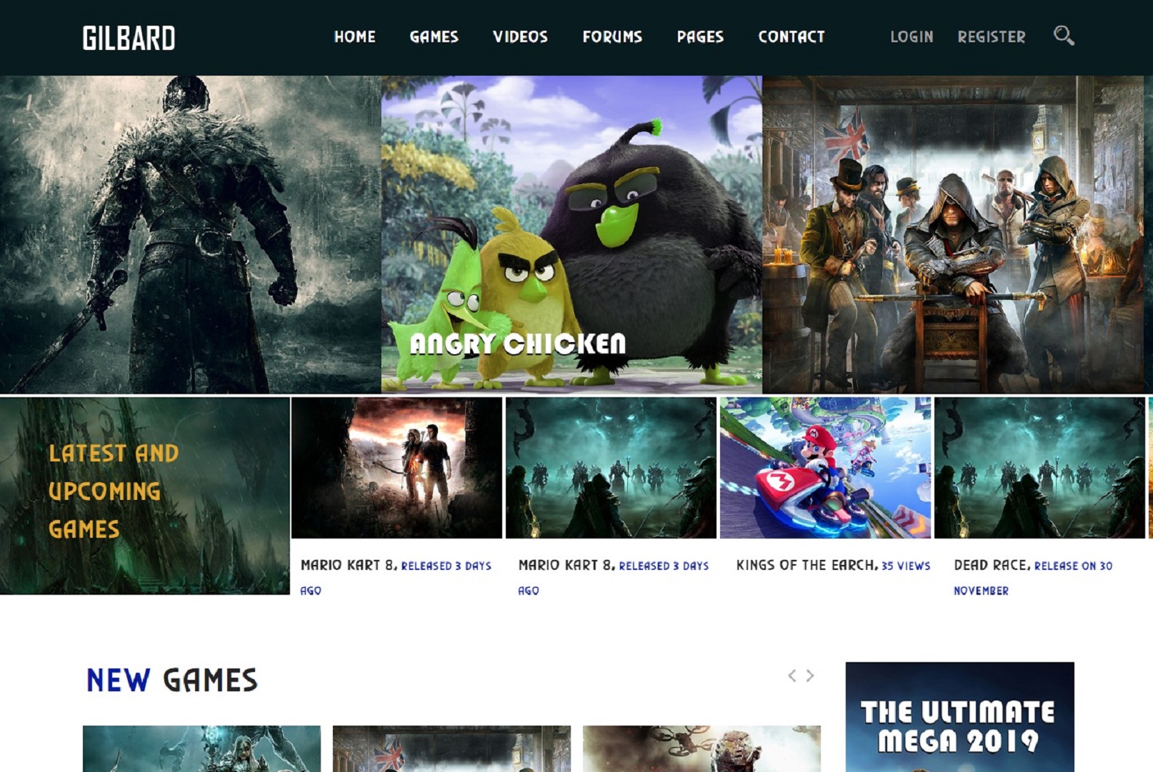 Gilbard - Gaming Bootstrap 4 Template